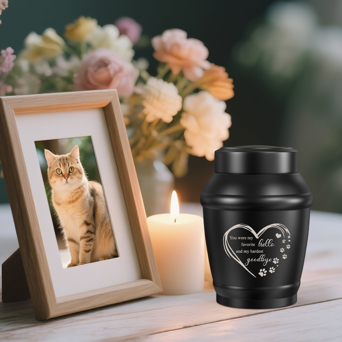 Cremation Urn for Dog Cat Ashes Dog Urns for Ashes-5.5 Inches Stainless Steel Pet Urn for Ash Pet Memorial Keepsake Urn Small Urn for Pet Ash Keepsake for Ash