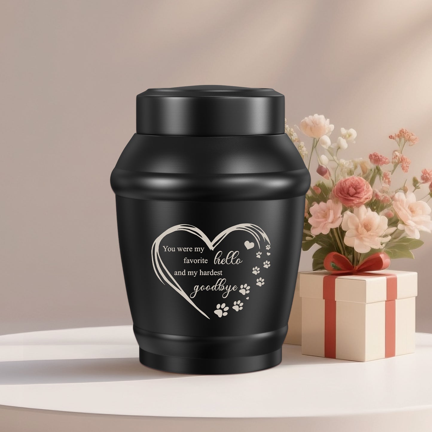 Cremation Urn for Dog Cat Ashes Dog Urns for Ashes-5.5 Inches Stainless Steel Pet Urn for Ash Pet Memorial Keepsake Urn Small Urn for Pet Ash Keepsake for Ash